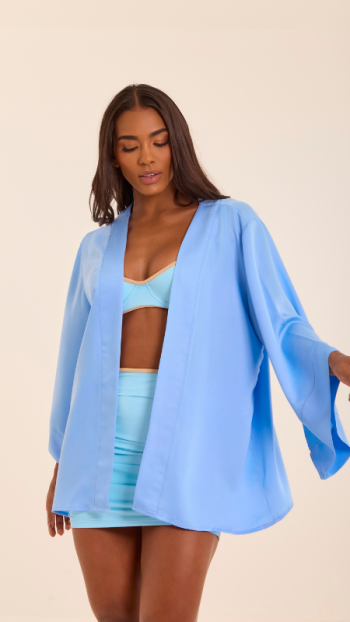 KIMONO MARTA AZUL BORDADO