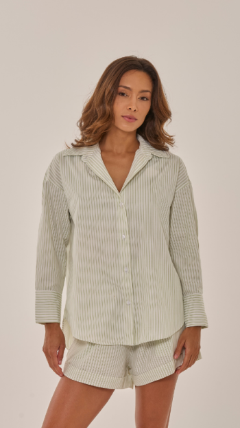 CAMISA TEREZA LISTRA VERDE